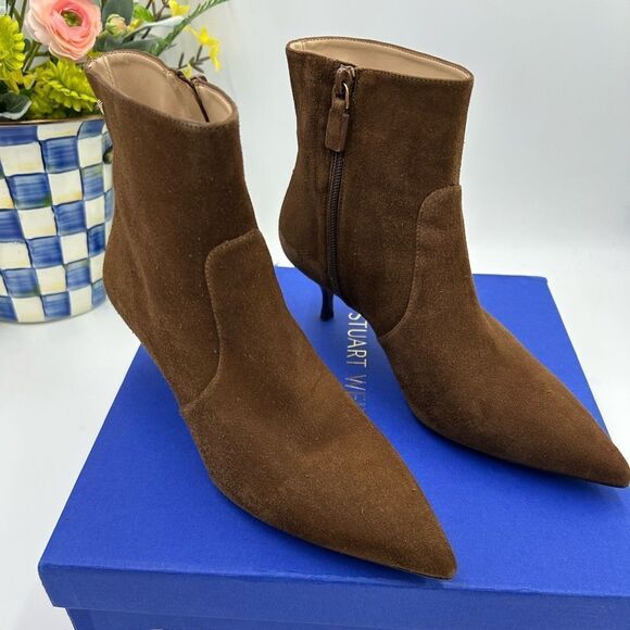 Women’s Stuart Weitzman suede ankle boots size 9.5 made in Spain - Picture 1 of 9